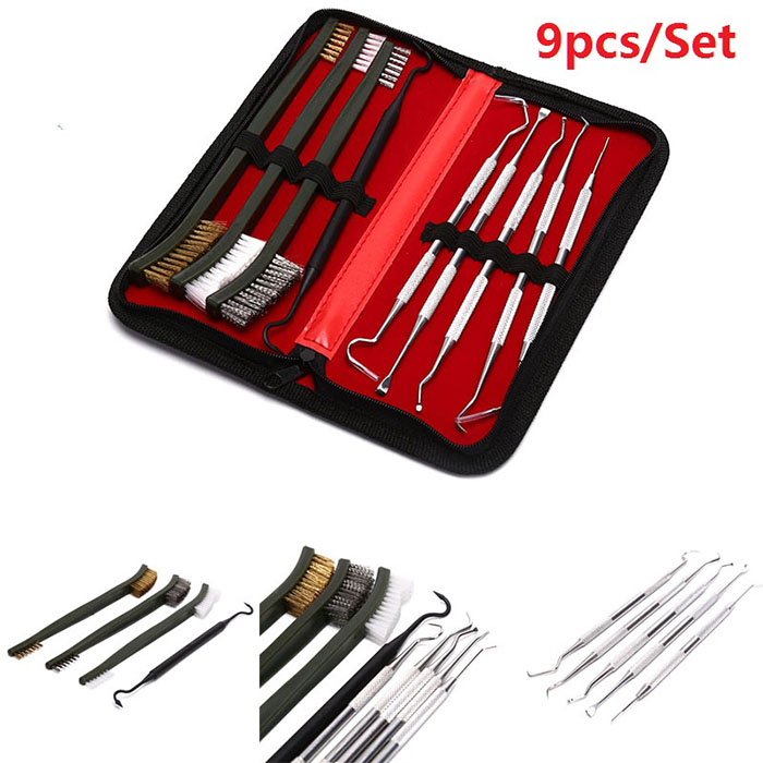 Gun Cleaning Brushes & Picks Kit Set